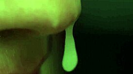 sexy model takes multiple cum shots on face, sucking every last drop