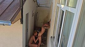 backstage encounter with a guy caught looking and jerking off part 1