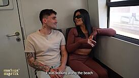 Big-Ass Colombian Fucks Stranger on Train - Mariana Martix & Papi Rodriguez