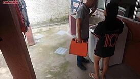 i love how this married brazilian housewife pays the repair guy with her big ass