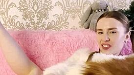 masturbation with butt plug in ass close up leads to squirt