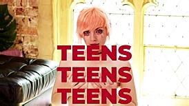 Student punished on the fuck machine in garage with big ass orgasm