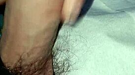 he cums fast during solo masturbation session.