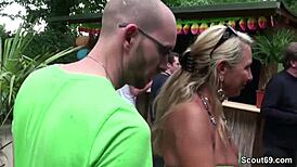 Emotional Scandal As Mommy Fucks Young Guy Publicly At Garden Party