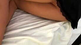 hot student gives a deep blowjob with a sex toy