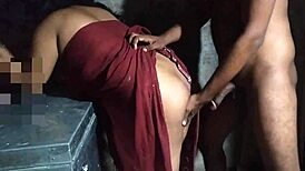 Ever best quick daily fuck with Indian housewife in hot doggystyle and blowjob action