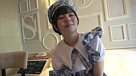 Married Owner Seduced By Lewd Con-Cafe Girl Yuka, 19, In Uniform For Creampie Doggystyle