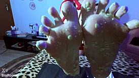 Tickling Her Sexy Soles in Bondage Felt Like a Dream Come True