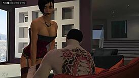 Private dance in gtao turns wild with clothes ripping and striptease