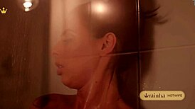 brazilian latina takes sexy bath teasing photographer