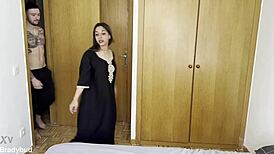 Arab Cousin Hiba Hakimi Takes Double Penetration from Brothers