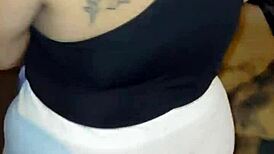 Mature woman with huge ass in red thong accepts street proposals for fun