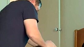 Ebony amateur bends over for doggystyle creampie during holiday weekend