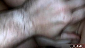 yo, my friend's hot mommy jerks my cock with her feet! 🦶