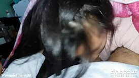 she sucks my cock like a goddess in the bedroom