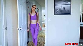 Mylfex - Slim Redhead Gymnast Blasted Hard After Yoga Workout