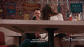 Liz Jordan's wild date with older guy turns into public outdoor sex! 😈