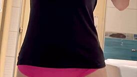 Petite Teen Slut Masturbates Wet Shaved Pussy