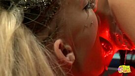 Two Smoking Hot Blondes In High Heels Masturbating Each Other In A Retro Fashion