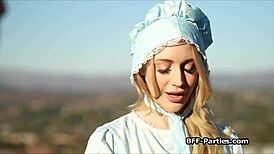 Picking Up Stranded Amish Cutie For A Hardcore Foursome With Fingering And Masturbation