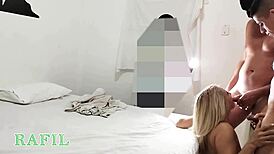 blondeliberal behind scenes with two rio beach friends in a threesome