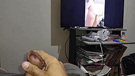 Hot Aunt Catches Boy Jerking Off And Helps Him Cum Several Times! Bent Over Bareback Action!