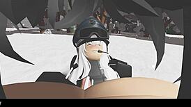 Blonde Girl EXPLORES Snowy Forest In Cartoon Style