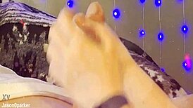 milking his uncut cock in my mouth with handjob and lactating milk