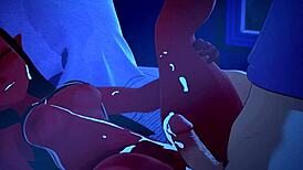 Watch the animation of meru the succubus in this sexy hentai 3d movie with monster cock fucking her ass