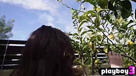 Perfect big ass teen model hayli sanders poses in hot skirt