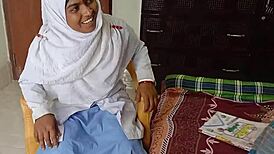 Bangladeshi Student18 Seduces Teacher in Tight Bedroom Play