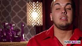 swinger babes give an oil massage in group orgy