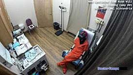 I Feel Humiliated In Handcuffs, Spreading My Shaved Asian Pussy Backstage