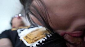 Big ass barber girl gets horny with her customer, bending over for steamy ass licking in a wild Japanese roleplay scene. Things heat up quick!