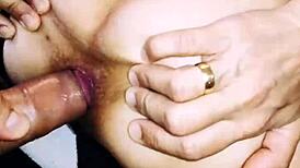 Wife in erotic fishnet bodysuit spreads legs so beautifully