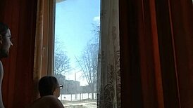 i'm hooked on helga bosk's risky outdoor sex by the window