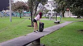 Hot Latina Greeted by Neighbors for Pussy Eating and Fucking