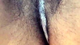 bucetão peludo prazer with latina milf using dildo in outdoor anal play
