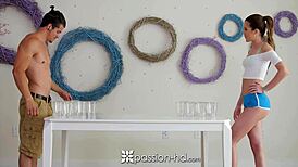 jenna jay turns pong game naughty with oral and cumshot