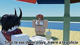 my special beach day with big tits and ass on display