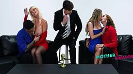 Breeding My Best Friend's Step Mom While He Nails Mine!