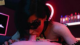 Being a dik in sexy outfit with big tits porn