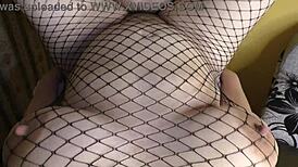 watching my best friend creampie my wife's hairy pussy on the desk