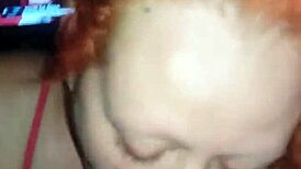 renata, that naughty redhead milf, sucks with pure skill