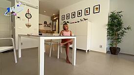 Babe Orgasms During Blowjob With Anal Plug