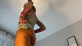 hot skinny raver girl twerks in fishnet stockings 😍 she's amazingly beautiful and sexy