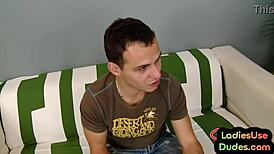 femdom strapon teen 18+s 3some pegging and jerking sissy