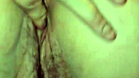 Hey, stepmother is stripping in her new thong, showing off those big tits