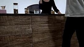 Cheating on hubby at the bar with a stranger's anal fun 😏