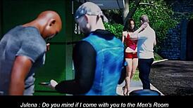 Holy shit! Julena's erotic 3D adventure with huge nipples!